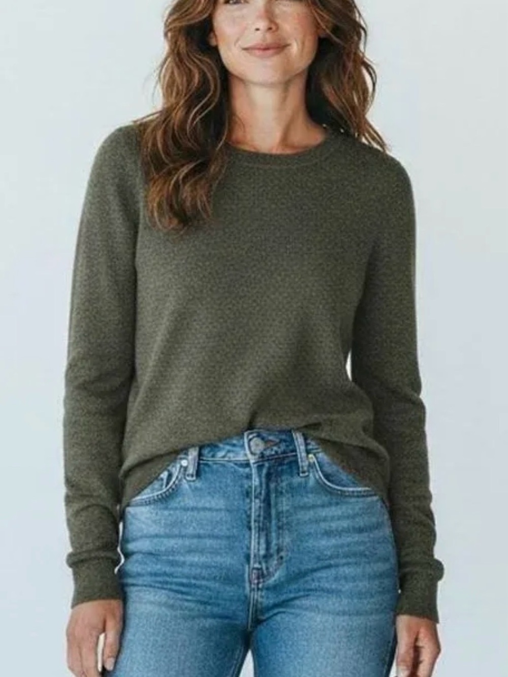 J.crew Womens wool Blend Teddie Sweater Granola Preppy Olive Green minimalist